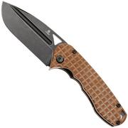 Bild für Tenable Knives Bömbur T1054A2 Blackwashed D2, Frag Pattern Brown G10, Taschenmesser, Midgards Messer Design