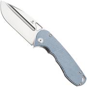 Afbeelding voor Tenable Knives Bömbur T1054A5 Stonewashed D2, Blue Micarta, zakmes, Midgards Messer design
