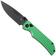 Afbeelding voor Tenable Knives Eaglestrike T1095V3 Blackwashed Nitro-V, Green Anodized Aluminum, zakmes, James Lowe design