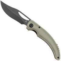 Afbeelding voor Tenable Knives Gideon T1119A6 Blackwashed Nitro-V, Green Micarta, zakmes, Dead Sober design