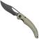 Afbeelding voor Tenable Knives Gideon T1119A6 Blackwashed Nitro-V, Green Micarta, zakmes, Dead Sober design
