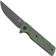 Afbeelding voor Tenable Knives Anomaly T2038A2 Blackwashed NItro-V, Green Micarta, zakmes, Pinkerton Knives design