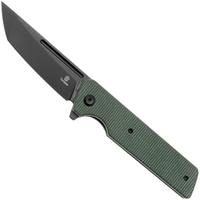 Afbeelding voor Tenable Knives Anomaly T2038T2 Blackwashed Nitro-V, Green Micarta, zakmes, Pinkerton Knives design