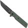 Afbeelding voor Tenable Knives Anomaly T2038T2 Blackwashed Nitro-V, Green Micarta, zakmes, Pinkerton Knives design