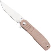 Afbeelding voor Tenable Knives Einar T2072A5 Stonewashed Nitro-V, Brown Micarta, zakmes, Justin Lundquist design