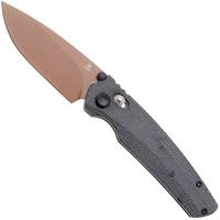 Image pour Tenable Knives Raven T2109V6 Rose Gold Coated 14C28N, Black Micarta, couteau de poche, Black Bird Blades design