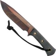 TRC Knives Apocalypse, Elmax Apocalypse Finish, Black Canvas Micarta, cuchillo de supervivencia