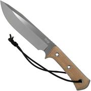 TRC Knives Apocalypse, Elmax, Natural Canvas Micarta, survival knife