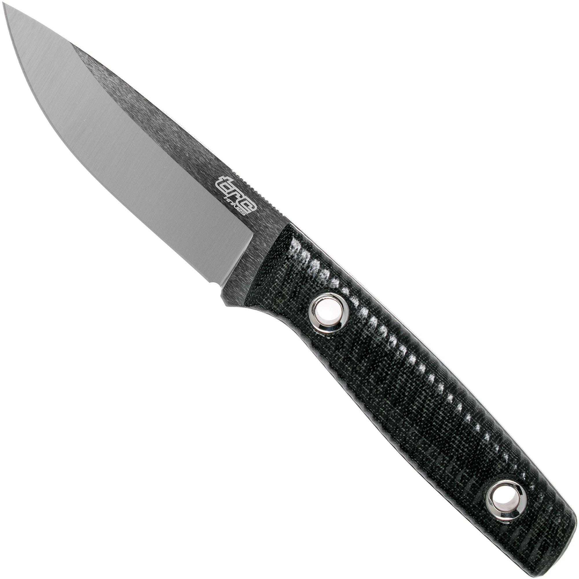 TRC Knives Classic Freedom, Black Canvas Micarta Outdoormesser