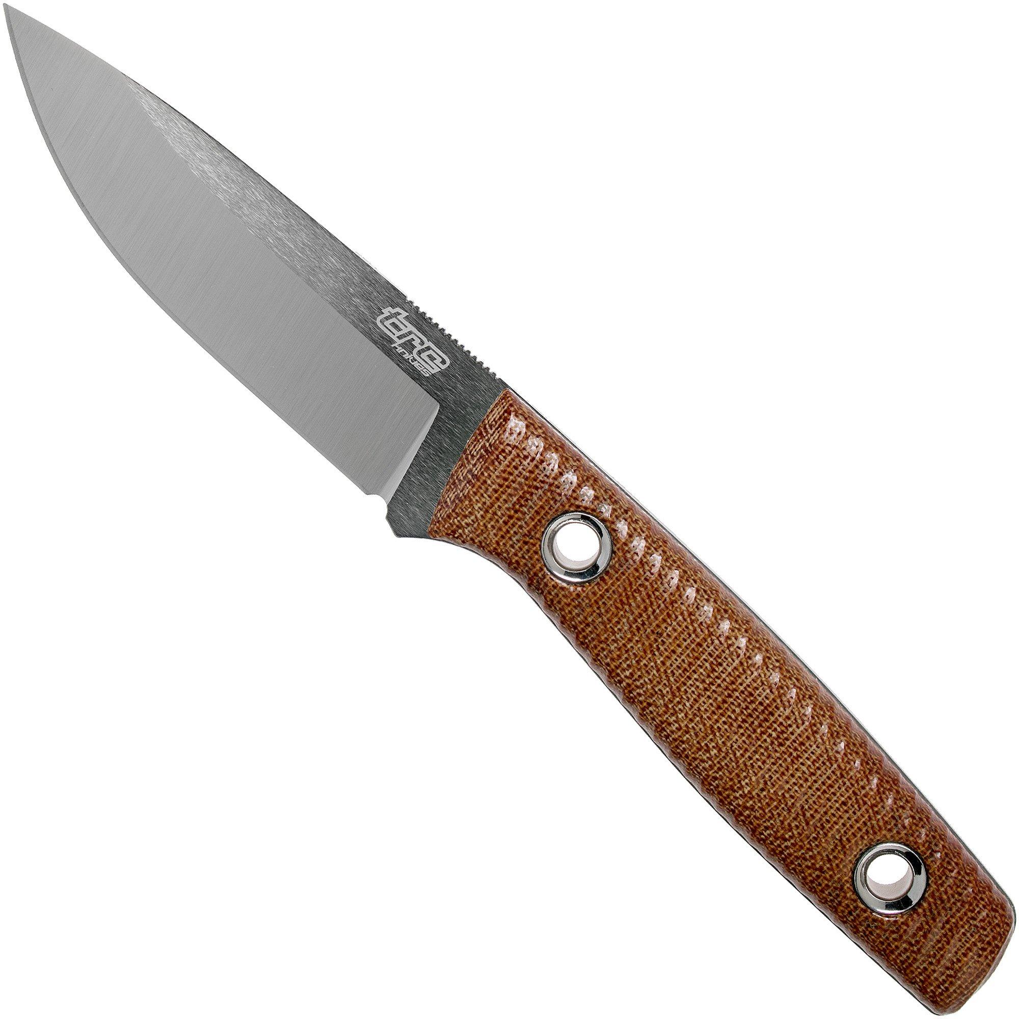 TRC Knives Classic Freedom, Brown Canvas Micarta Outdoormesser