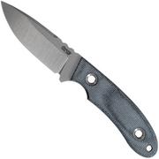 Image for TRC Knives KOSMOS, TI-KOSM-BCM-ST, Satin RWL-34, Black Canvas Micarta, fixed knife