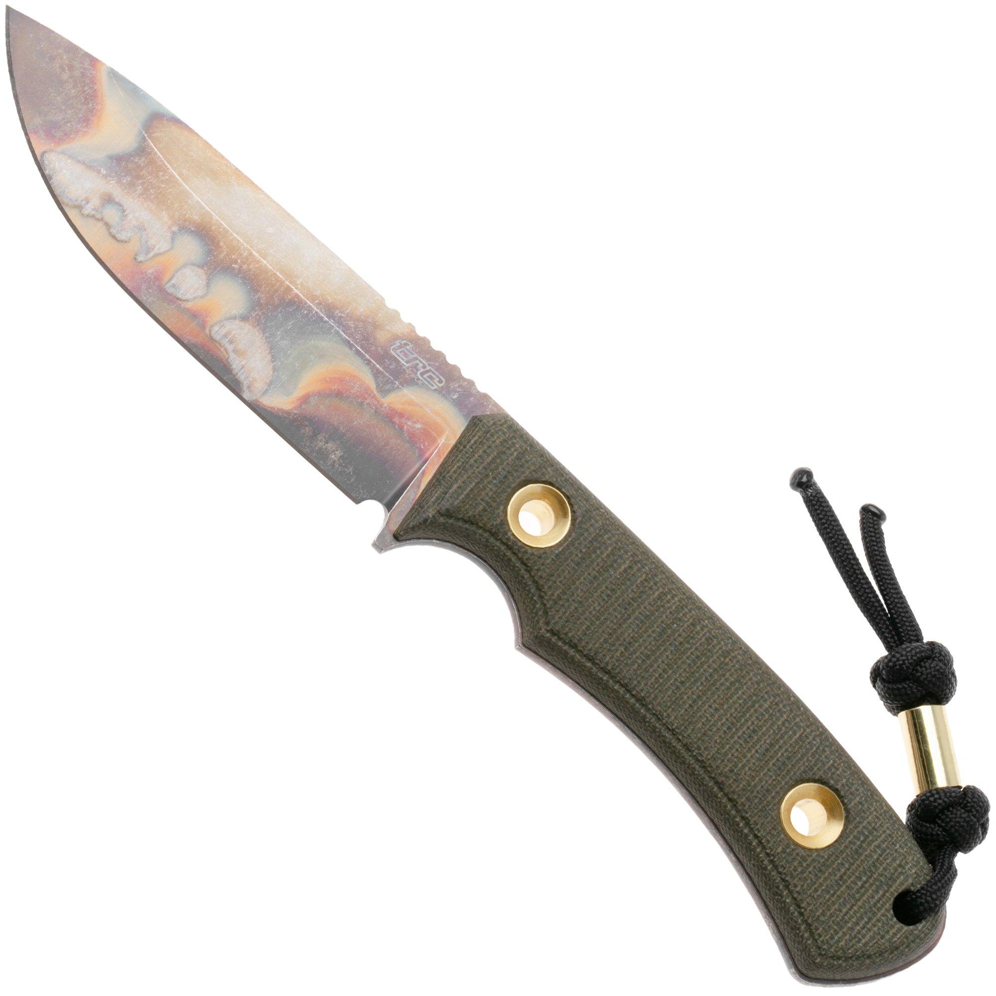 TRC Knives Polheim PLH-APO-GCM, Apocalyptic CPM MagnaCut, Green Canvas Micarta, Knivesandtools Exclusive, survival knife