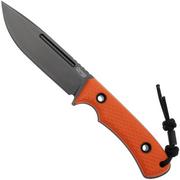 TRC Knives South Pole, DLC Vanadis 4 Extra, Orange G-10, survival knife