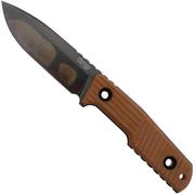 TRC Knives Urban Tactical, Elmax, Apocalyptic Finish, Natural Canvas Micarta, cuchillo de supervivencia