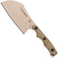 Afbeelding voor TOPS Knives El Chappito ECPTO-01 Coyote Tan 1095, Green Canvas Micarta, vaststaand mes, Leo Espinoza design