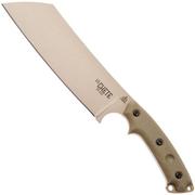 Afbeelding voor TOPS Knives Lil Chete LLCH-01, Coyote Tan 1095, Green Canvas Micarta, vaststaand mes, Leo Espinoza design