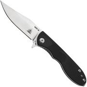 TOPS Knives Mini Scandi Folder MSF-B, Satin Elmax, Black G10, couteau de poche
