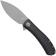 Image for Trollsky Knives Mandu XL MT004-XL Dark Bead Blast D2, Black CarbonTex G10 pocket knife