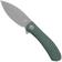 Image for Trollsky Knives Mandu XL MT007-XL Dark Bead Blast D2, Green G10 pocket knife