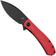 Image for Trollsky Knives Mandu XL MT015-XL Black Stonewashed D2, Red G10 pocket knife