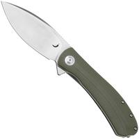 Afbeelding voor Trollsky Knives Mandu XL MT019-XL Satin CPM MagnaCut, OD-Green G10 zakmes