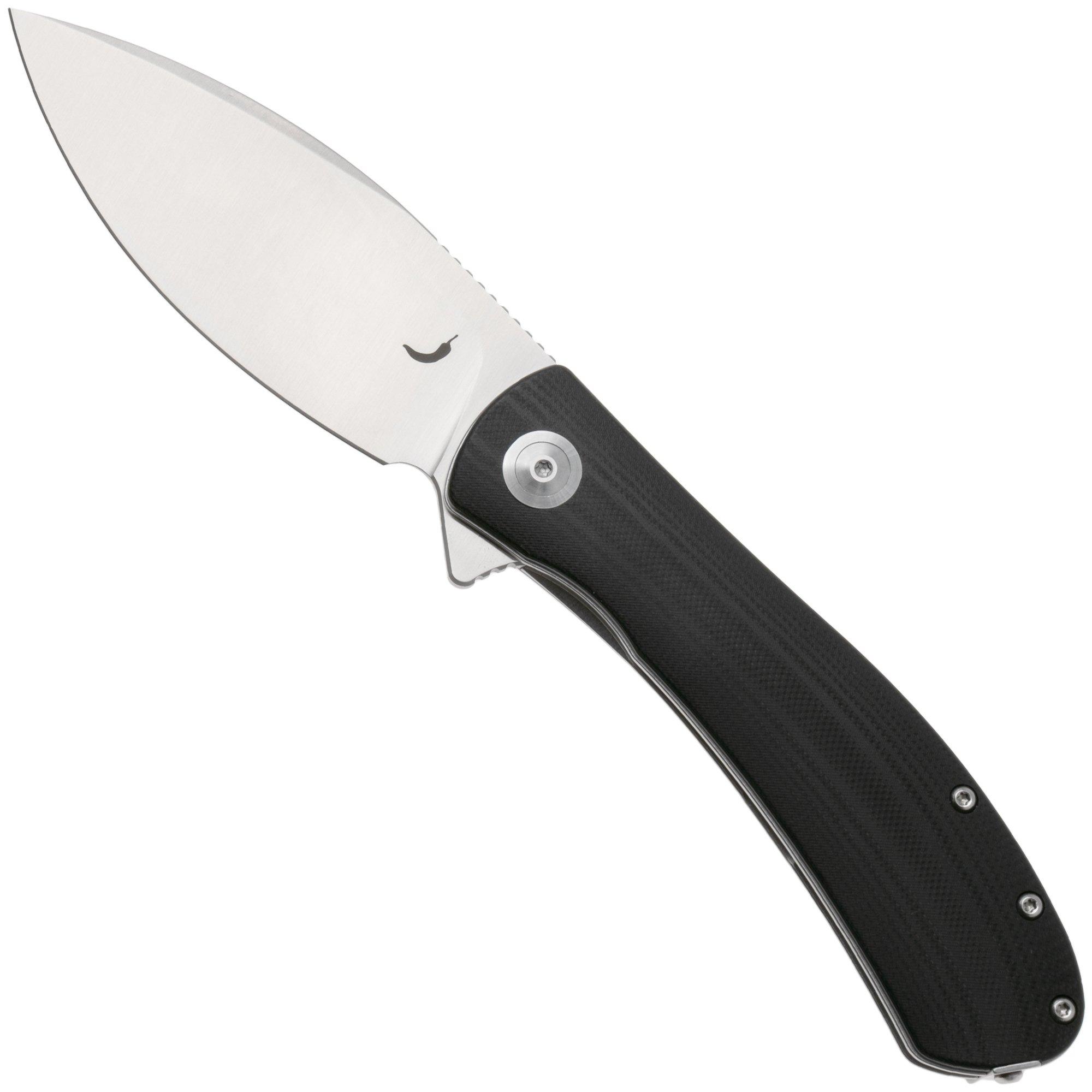 Trollsky Knives Mandu XL MT023-XL, Satin 14C28N, Black G10 zakmes