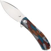 Afbeelding voor Trollsky Knives Mandu XL, Burns Twice Edition, MT024-XL, Satin 14C28N, Kaleidoscope Turtle G10 zakmes