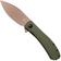 Afbeelding voor Trollsky Knives Mandu XL, Burns Twice Edition, MT025-XL, Gold PVD 14C28N, OD Green G10 zakmes