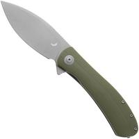 Afbeelding voor Trollsky Knives Mandu XL MT034-XL Dark Bead Blast 14C28N, OD Green G10, zakmes