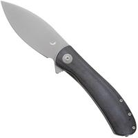 Afbeelding voor Trollsky Knives Mandu XL MT036-XL Dark Bead Blast 14C28N, Black Micarta, zakmes