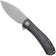 Afbeelding voor Trollsky Knives Mandu XL MT036-XL Dark Bead Blast 14C28N, Black Micarta, zakmes