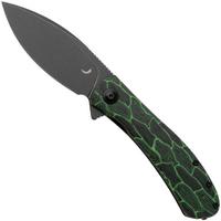 Afbeelding voor Trollsky Knives Mandu XL MT037-XL Black Stonewashed PVD 14C28N, Green Turtle G10, zakmes