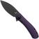 Afbeelding voor Trollsky Knives Mandu Evo MTE004 Blackwashed 14C28N, Purple G10, zakmes, Michael Trollsky design