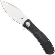 Afbeelding voor Trollsky Knives Mandu Evo MTE008 Satin 14C28N, Black Micarta, zakmes, Michael Trollsky design