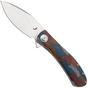 Afbeelding voor Trollsky Knives Mandu Evo MTE010 Satin 14C28N, Kaleidoscope Turtle G10, zakmes, Michael Trollsky design