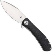 Afbeelding voor Trollsky Knives Mandu Evo MTE013 Satin MagnaCut, Black CarbonTex G10, zakmes, Michael Trollsky design