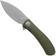Afbeelding voor Trollsky Knives Mandu EVO MTE016 Dark Bead Blast 14C28N, OD Green G10, zakmes