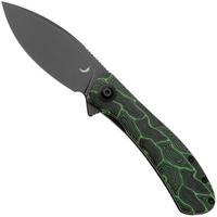 Afbeelding voor Trollsky Knives Mandu Evo MTE017 Black Stonewashed 14C28N, Green Turtle G10, zakmes