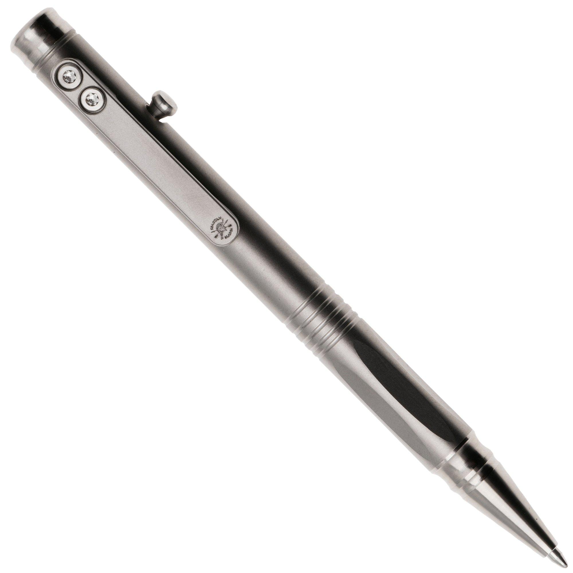 Spartan Blades Grafi Bolt Action Pen, Grey Titanium, everyday carry pen