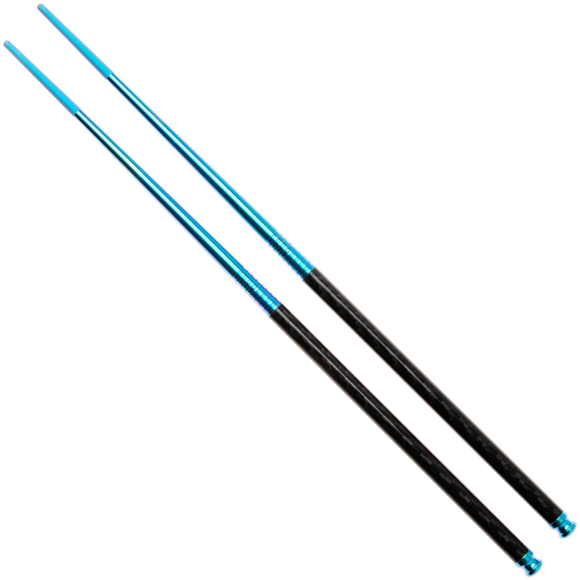 Spartan Blades Pineland Chopstick Set PCCSBL, Blue Anodized Titanium, Carbon Fiber
