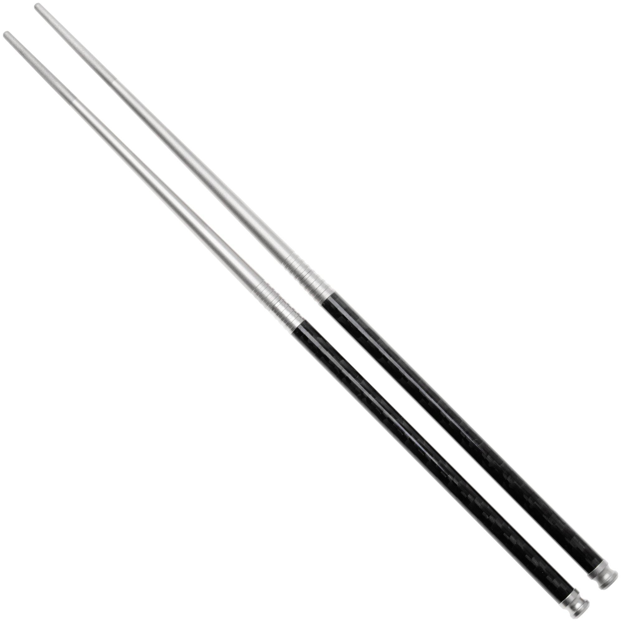 Spartan Blades Pineland Chopstick Set PCCSPL, Plain Anodized Titanium, Carbon Fiber