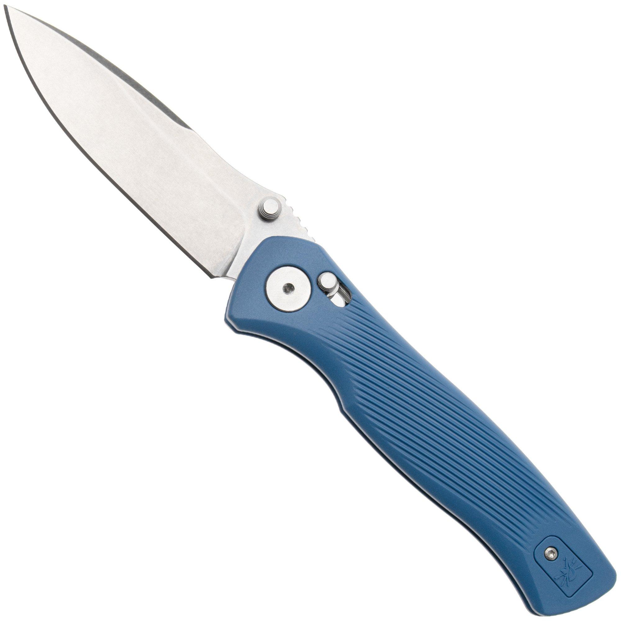 Spartan Blades Eleos SFBL15SWBL, Stonewashed 154CM, Blue GFN zakmes, Curtis Iovito design
