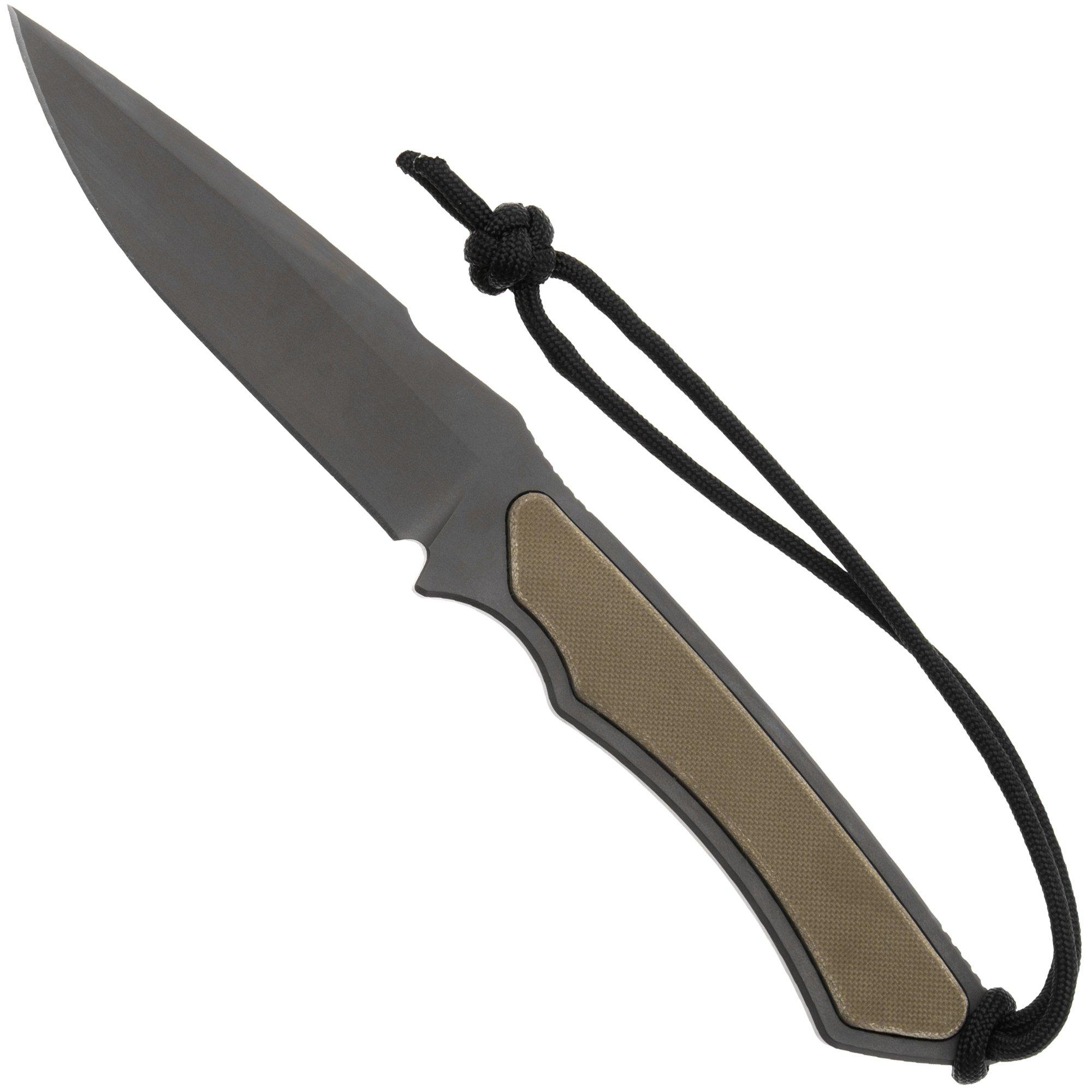 Spartan Blades Phrike SB17 Black, Green G10, Fahrtenmesser, Kydex Scheide