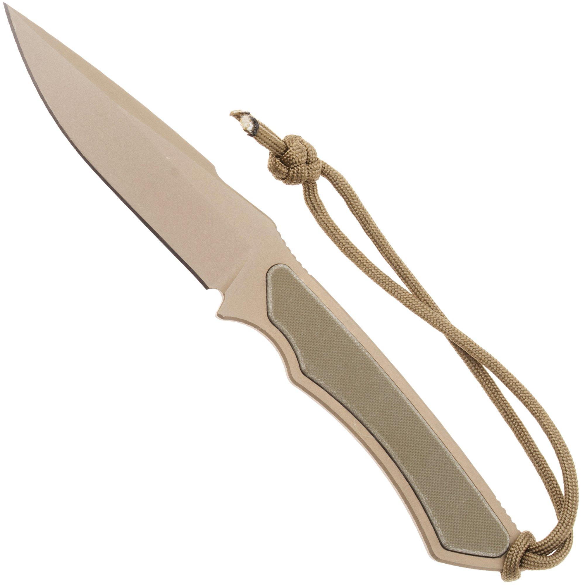 Spartan Blades Phrike SB17 Flat Dark Earth, Green G10, Fahrtenmesser, Kydex Scheide