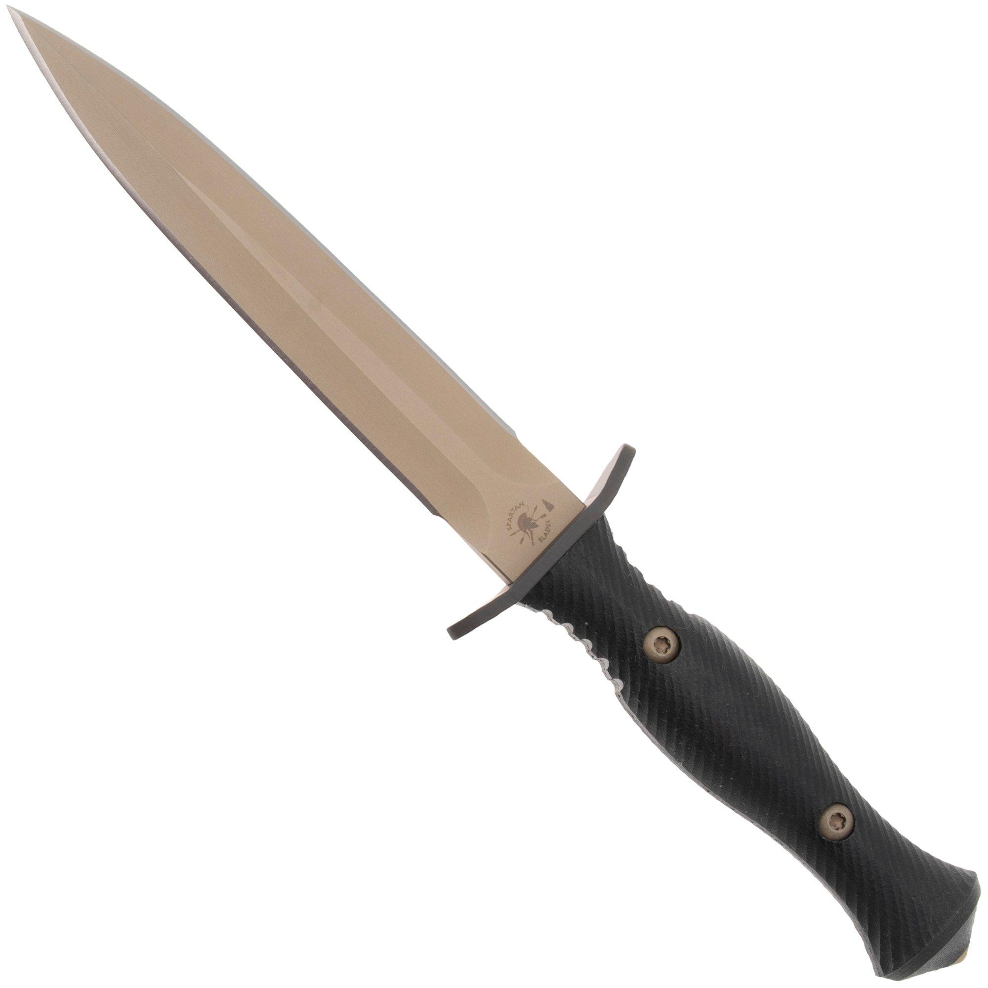 Sztylet Spartan Blades Harsey Dagger SB49DEBKKYTN Flat Dark Earth, Black Micarta, pochwa kydex