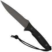 Spartan Blades Moros SB53BKBKNLBK Black, Black Micarta, Molle-Black Sheath, survival knife