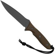 Spartan Blades Moros SB53BKGRNLBK Black, Green Micarta, funda Molle-Black, cuchillo de supervivencia