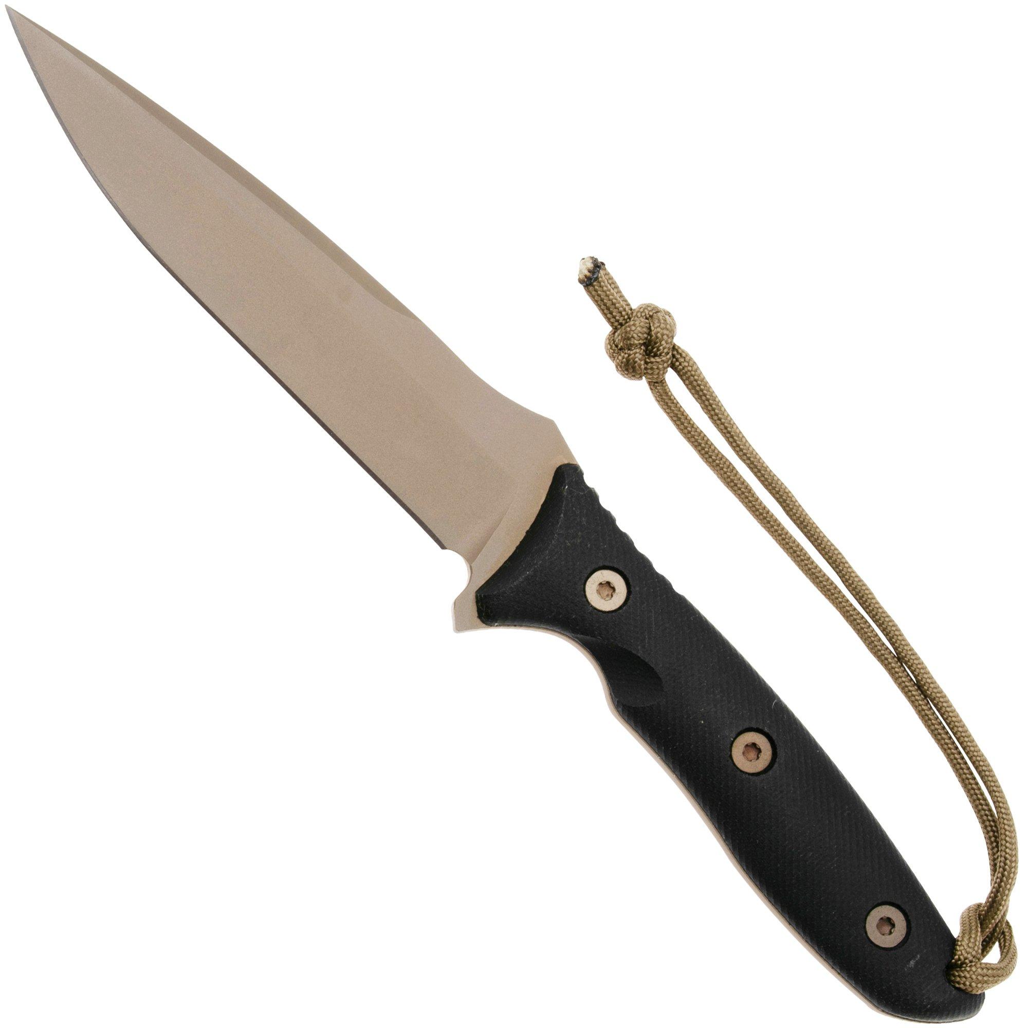 Nóż survivalowy Spartan Blades Moros SB53DEBKKYTN Flat Dark Earth, Black Micarta, pochwa kydex
