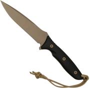 Spartan Blades Moros SB53DEBKNLBK Flat Dark Earth, Black Micarta, Molle-Black Sheath, survivalmes