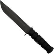 Spartan KA-BAR SB54 CPM MagnaCut, Black, Black Leather Sheath, vaststaand mes